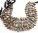 1 Strand  Labradorite Faceted Briolettes -Oval Shape  Briolettes - 13mmx10mm- 20mmx11mm-10 Inches BR01485