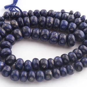 1 Strand Sodalite Smooth Rondelles -  Sodalite Roundelle Beads 6mm-12mm 18 Inches BR01869