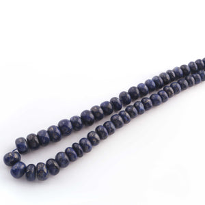 1 Strand Sodalite Smooth Rondelles -  Sodalite Roundelle Beads 6mm-12mm 18 Inches BR01869