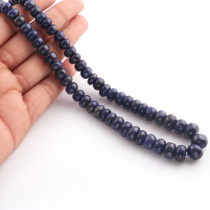 1 Strand Sodalite Smooth Rondelles -  Sodalite Roundelle Beads 6mm-12mm 18 Inches BR01869