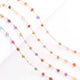 5 Feet Mix Zircon 3mm 925 Silver Plated Rosary Beaded Chain-  Mix Zircon Beaded Chain- BDG141