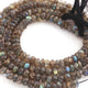 1 Long Strand Labradorite Smooth Roundelles - Labradorite Plain Rondelles Beads 6mm-8mm 16 Inches BR847