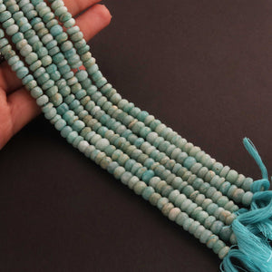 1  Strand Amazonite Faceted Roundells - 6mm-10.5 Inches BR858