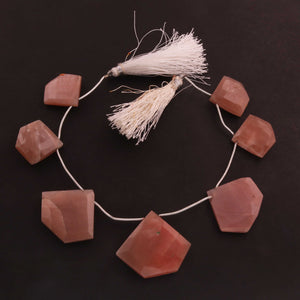 1  Strand peach Moonstone  Faceted Briolettes  - Fancy Shape  Briolettes  -14mmx15mm-31mmx34mm  9 Inches BR01415 - Tucson Beads