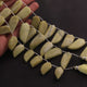 1 Strand Yellow Opal Faceted Briolettes -Horn Shape  Briolettes - 11mmx20mm-14mmx32mm- 9 Inches BR01877 - Tucson Beads