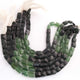 1 Strands Seraphinite Faceted Rectangle Briolettes - Chicklet Beads 9mmx7mm-12mmx7mm 8 Inch BR868