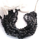 1 Strand Black Snow Flake Faceted Coin Briolettes - Black Snow Coin Beads 7mm 8.5 inches BR1081