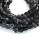 1 Strand Black Snow Flake Faceted Coin Briolettes - Black Snow Coin Beads 7mm 8.5 inches BR1081