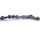 1 Strand Black Snow Flake Faceted Coin Briolettes - Black Snow Coin Beads 7mm 8.5 inches BR1081