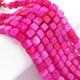 1 Strand Hot Pink Opal Smooth Cube Briolettes - Box Shape Gemstone Beads 7mm-9mm- 8 Inches BR03377 - Tucson Beads