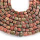 1 Strand Unakite Faceted Cube Beads- Faceted Cube beads 6mm-8mm 8 Inches Long BR849