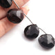 1 Strand Smoky Quartz Faceted Heart Shape Baeds Briolettes - Smoky Briolettes 19mmX18mm-22mmx18mm 5 Inches BR221