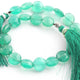 1  Strand Green Onyx Faceted   Briolettes -Coin Shape  Briolettes  10mm-8 Inches BR808