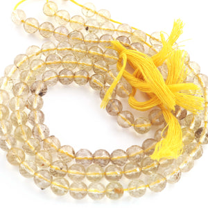 1 Strand Finest Quality Lemon Quartz  Faceted Rondelles - Lemon Quartz Beads 7mm 10 Inches BR806