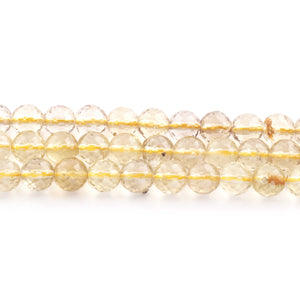 1 Strand Finest Quality Lemon Quartz  Faceted Rondelles - Lemon Quartz Beads 7mm 10 Inches BR806