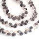 1 Strand Black Rutile Faceted Biolettes - Tourmilated Quartz  Heart Shape Beads 7MM-10MM BR890