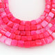 1 Strand Shaded Pink Opal Smooth Cube Briolettes - Box Shape Gemstone Beads 6mm-8mm- 8 Inches BR03382 - Tucson Beads