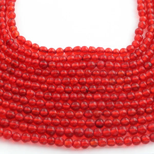 1 Strands Red Crystal  Faceted Ball Beads 3-4mm 15 Inches BR2060