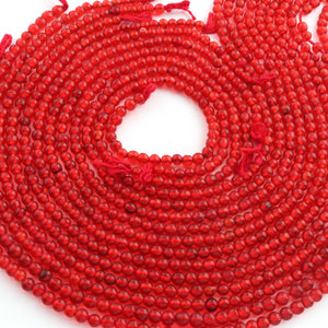 1 Strands Red Crystal  Faceted Ball Beads 3-4mm 15 Inches BR2060