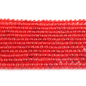 1 Strands Red Crystal  Faceted Ball Beads 3-4mm 15 Inches BR2060