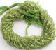 1 Strand Peridot Faceted  Coin shape Briolettes -Coin Briolettes  4mm-5mm 14.5 Inches BR2042