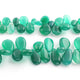 1  Strand Green Onyx Smooth Briolettes -Pear Shape Briolettes 6mmx4mm 12mmx6mm 10.5 Inches BR2019