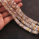 1 Strand Golden Rutile Smooth Rondelles - Golden Rutile Smooth Roundelle Beads 6mm-7mm 9 Inches BR1060