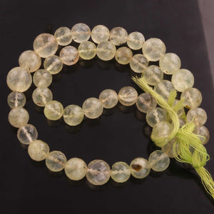 1 Strands Prahnite Gemstone Balls, Semiprecious beads -Faceted Gemstone Ball-8mm- 13 Inches - RB944