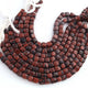 1  Strand Red Tiger Eye Cube Briolettes - Box Shape Gemstone  Beads 6mm-8mm  8 Inches BR03437 - Tucson Beads