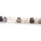 1 Strand Black Rutile Faceted Briolettes -Cube  Shape  Briolettes  6mm-9mm-8 Inches BR1041