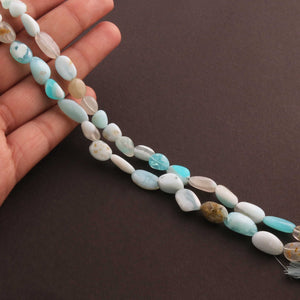 1 Strands Peru Opal Smooth Nuggets Briolettes -Nuggets Briolettes 8mmx7mm-25mmx7mm 12.5 Inches BR1045