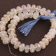 1 Strand Blue Chalcedony Silver Coated Smooth Rondelles Beads 7-8mm 8 Inches BR1018