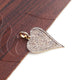 1 PC Antique Finish Pave Diamond Designer Heart Pendant- 925 Sterling Silver & Vermeil, Rose & Yellow gold vermeil-30mmx20mm PD1869 - Tucson Beads