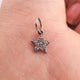 1 Pc Pave Diamond Star Charm Over 925 Sterling Silver, Yellow & Rose Gold Vermeil Single Bail Pendant - Star Pendant 11mmx7mm PDC00062