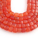 1 Strand Carnelian Faceted Cube Briolettes - Box Shape Gemstone Beads - 6mm-8mm 8 Inches BR03431 - Tucson Beads