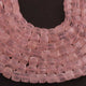 1 Strand Rose Quartz Faceted Cube Briolettes - Rose Quartz Cube Briolettes  - 6mmx6mm-8mmx10mm - 8 Inches BR03425 - Tucson Beads