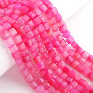 1 Strand Shaded Hot Pink Chalcedony Faceted Cube Briolettes -Hot  Pink Chalcedony Box Beads 6mmx6mm-8mmx9mm - 8 Inches- BR03448 - Tucson Beads