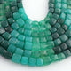 1  Strand Shaded Green Onyx Faceted  Briolettes - Cube Shape Gemstone Briolettes -6mmx7mm - 7mmx7mm- 8 Inches BR03439 - Tucson Beads