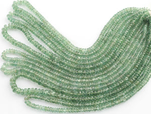 1 Strand Mint Green kyanite  Faceted Rondelles - Gemstone Rondelles - 4mm-5mm - 15 Inches BR03317