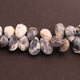 1 Strand Dendrite Opal Faceted Pear shape Briolettes - Semi Precious Gemstone Beads  - 15mmx9mm-11mmx8mm -7 Inches BR737