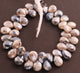 1 Strand Shaded Grey Silverite Faceted Briolettes- Pear Shape Briolettes 10mmx8mm-11mmx8mm 8 Inches BR734