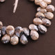 1 Strand Shaded Grey Silverite Faceted Briolettes- Pear Shape Briolettes 10mmx8mm-11mmx8mm 8 Inches BR734