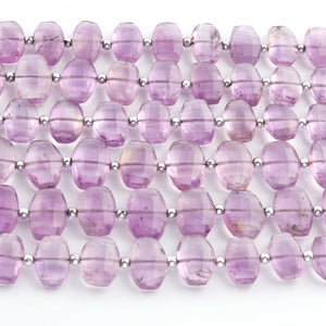 1 Strand Amethyst Faceted Fancy Shape Beads, Straight Drill Amethyst Fancy Beads,  Faceted  Briolettes 12mmx8mm- 14mmx10mm - 10 Inches BR03456 - Tucson Beads