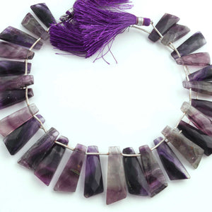 1 Strand Sugilite Faceted Briolettes - Sugilite Fancy Shape Briolettes -18mmx10mm- 32mmx11mm- 10 Inches BR01576 - Tucson Beads