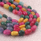 1  Long Strand Amazing Multi color Opal Smooth Oval  Shape Beads - Mix Stone Tumble Shape Opal Gemstone Beads 9-13 mm 17 Inches BR03150 - Tucson Beads