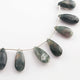 1 Strand Moss Agate Faceted Briolettes - Pear Shape Briolettes - 26mmx9mm-33mmx11mm 10.5 Inches BR03530 - Tucson Beads