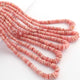 1 Long Strand Rhodochrosite Faceted Heishi Disc Tyre Shape beads - Semi Precious Gemstone Wheel Shape Beads- 4mm-12mm- 16 Inches BR03671