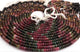 1 Long Strand Multi Tourmaline  Smooth Roundelles -Tourmaline Roundel Beads - Gemstone Rondelles 6mm-14.5 Inches BR0428