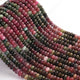 1 Long Strand Multi Tourmaline  Smooth Roundelles -Tourmaline Roundel Beads - Gemstone Rondelles 6mm-14.5 Inches BR0428