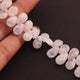 1 Strand White Rainbow Moonstone Smooth Pear Briolettes - 10mmx7mm-13mmx7mm 6.5 inches BR0155 - Tucson Beads